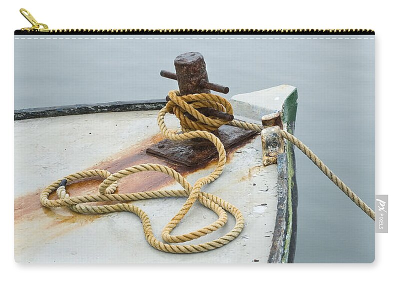 Fishing Zip Pouch featuring the photograph Oak Bluffs Fishing Boat by Charles Harden