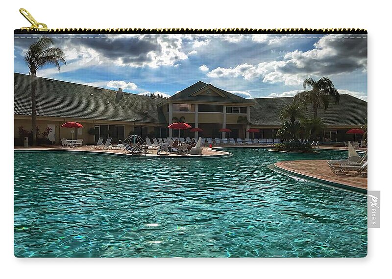 Vacation Zip Pouch featuring the photograph Oasis by Chris Montcalmo