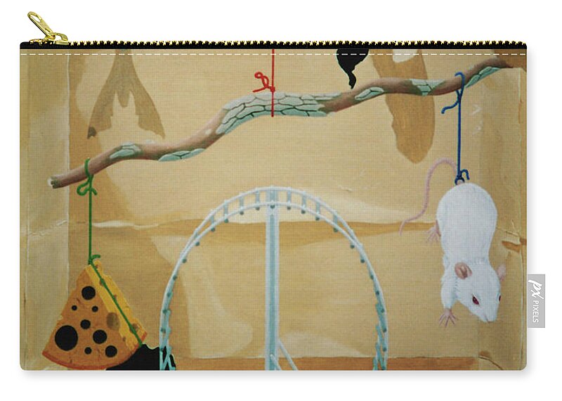  Zip Pouch featuring the painting Objects of Opposite Fit by Paxton Mobley