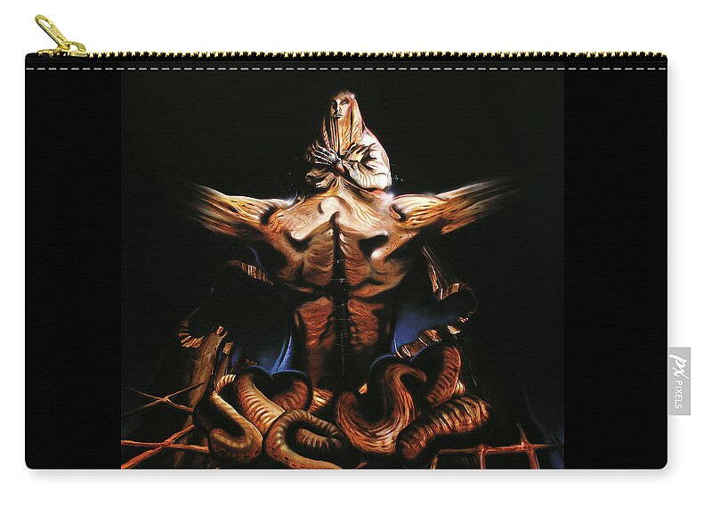 Fantasy Zip Pouch featuring the painting Obliveon Nemesis by Sv Bell