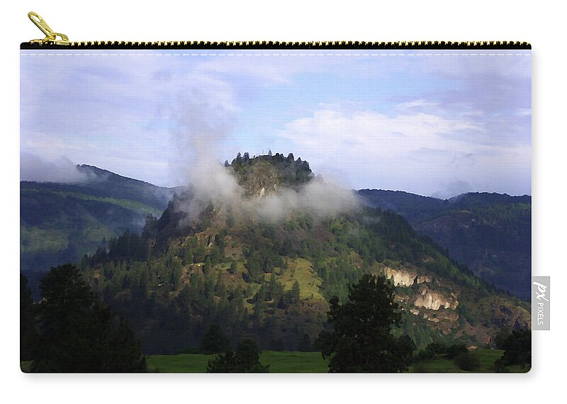Observation Zip Pouch featuring the photograph Observation Mountain Grand Forks BC by Barbara St Jean