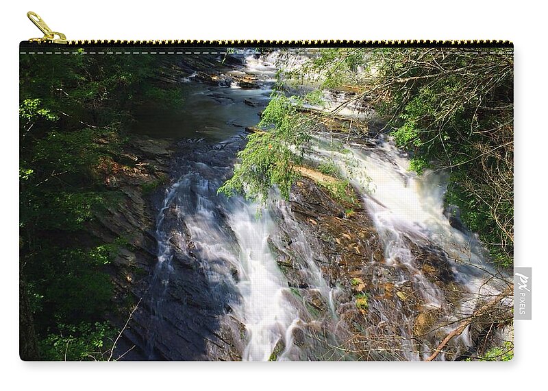 Waterfall Zip Pouch featuring the photograph Observation by Richie Parks
