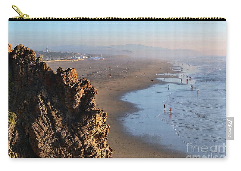 Eua Zip Pouch featuring the photograph Cliffs at Ocean Beach - San Francisco - California by Carlos Alkmin