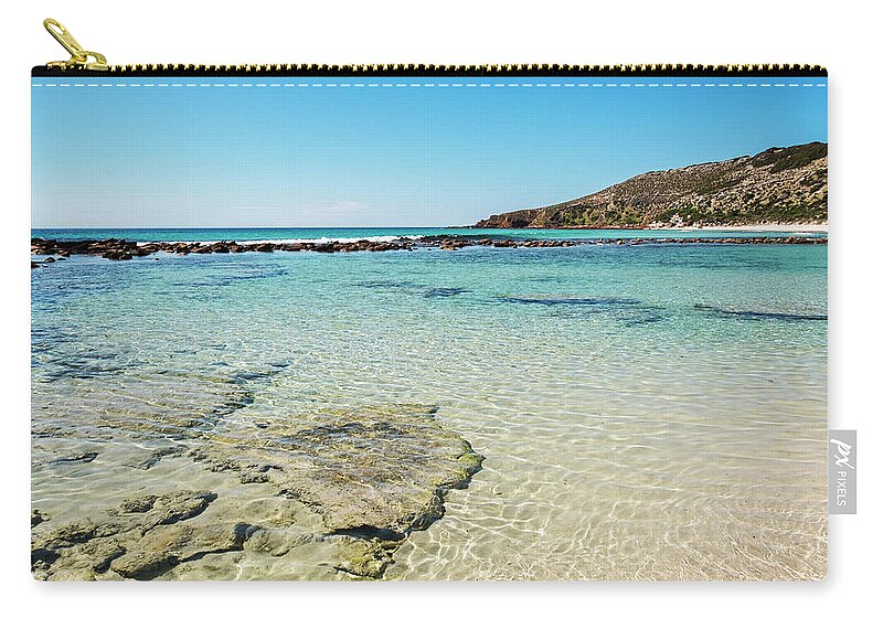 Sea Zip Pouch featuring the photograph Ocean Blue by Catherine Reading