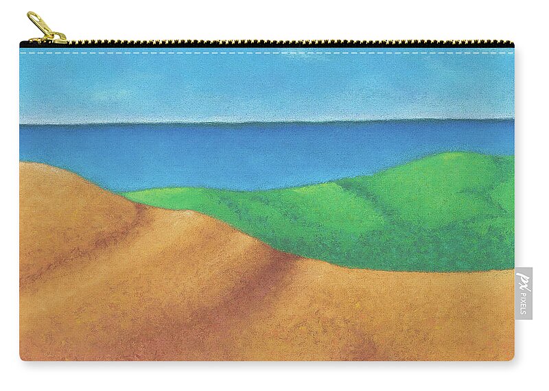 Art Zip Pouch featuring the pastel Ocean Daybreak by Anne Katzeff