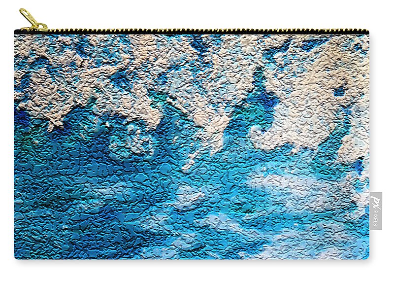 Ocean Zip Pouch featuring the painting Ocean Foam by Portraits By NC