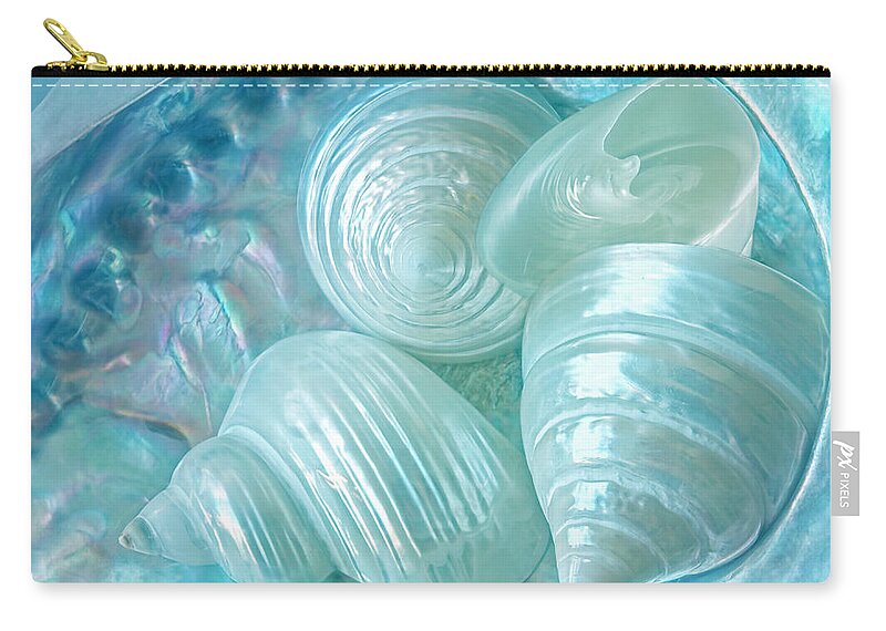 Seashell Zip Pouch featuring the photograph Ocean Pearl Treasure by Gill Billington