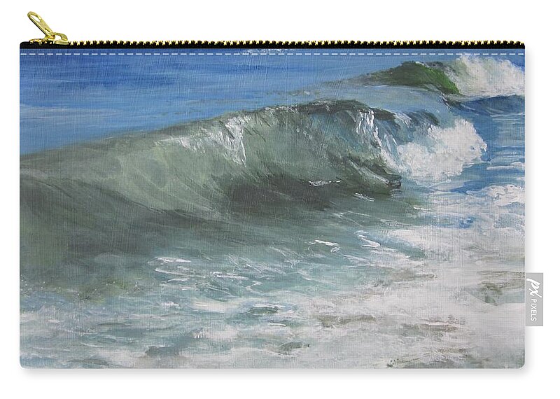 Ocean Carry-all Pouch featuring the painting Ocean Power by Paula Pagliughi