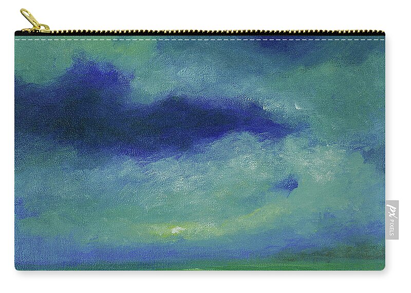 Ocean Zip Pouch featuring the painting Ocean sky 2 by Julianne Felton