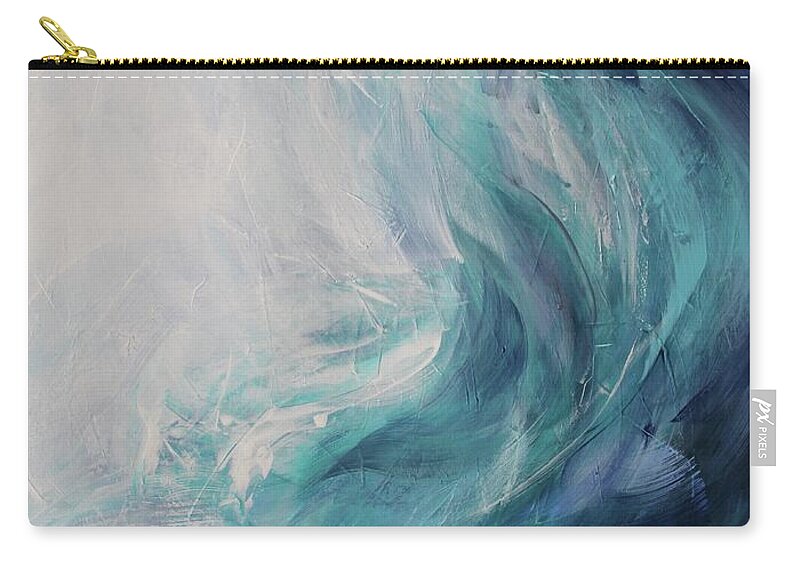 Beach Zip Pouch featuring the painting Ocean Song by Tracy Male