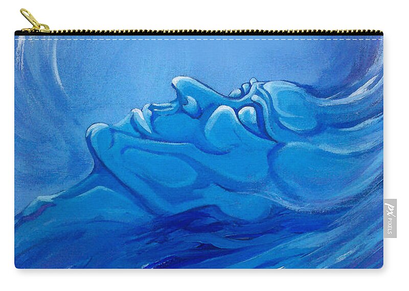 Ocean Zip Pouch featuring the painting Ocean Spirit by Kevin Middleton