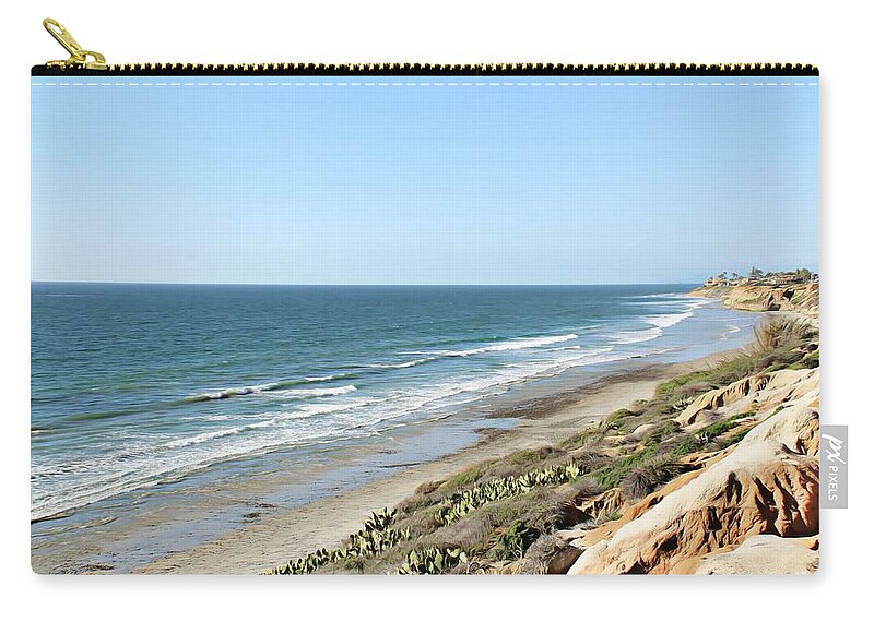 Ocean Zip Pouch featuring the photograph Ocean View by Alison Frank