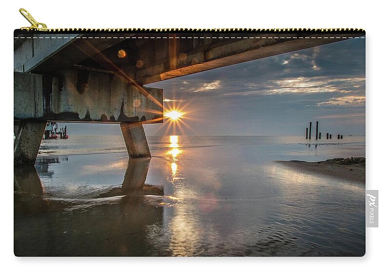 Sunrise Zip Pouch featuring the photograph Ocean View Sunrise by Larkin's Balcony Photography