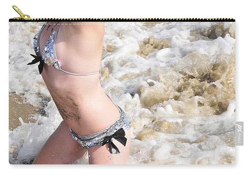 Girl Carry-all Pouch featuring the photograph Ocean Waves by Robert WK Clark