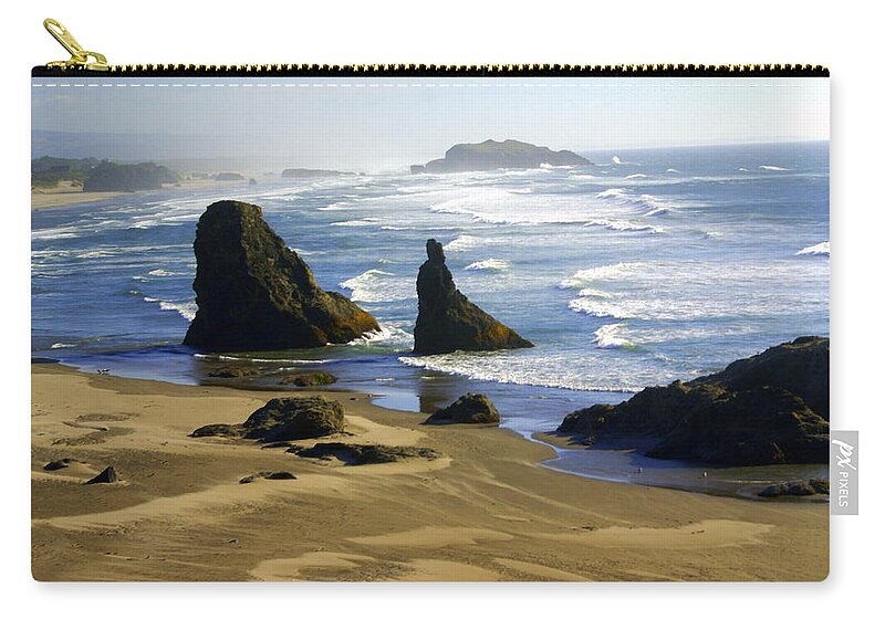 Beach Zip Pouch featuring the photograph Oceanscape by Marty Koch