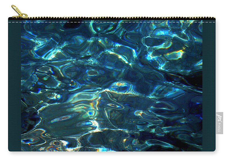 Ocean Zip Pouch featuring the photograph Ocean Water reflections Island Santorini Greece by Colette V Hera Guggenheim