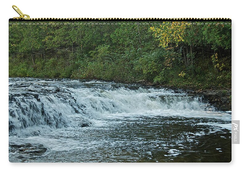 Ocqueoc Zip Pouch featuring the photograph Ocqueoc Falls_9535 by Michael Peychich