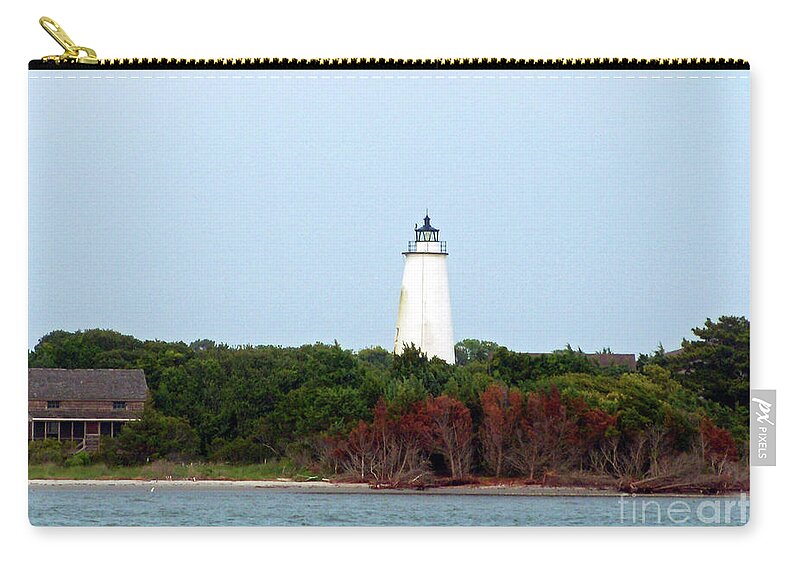 Outerbanks Zip Pouch featuring the photograph Ocracoke Island Lighthouse by Lydia Holly