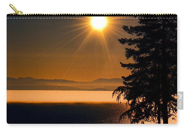Fog Zip Pouch featuring the photograph October Fog by Elaine Hunter