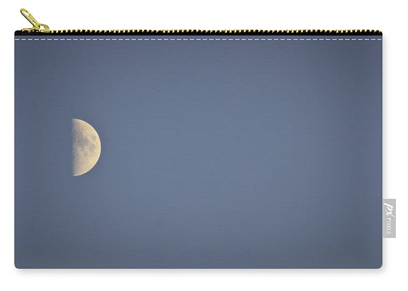 October Zip Pouch featuring the photograph October Half Moon by Teresa Mucha