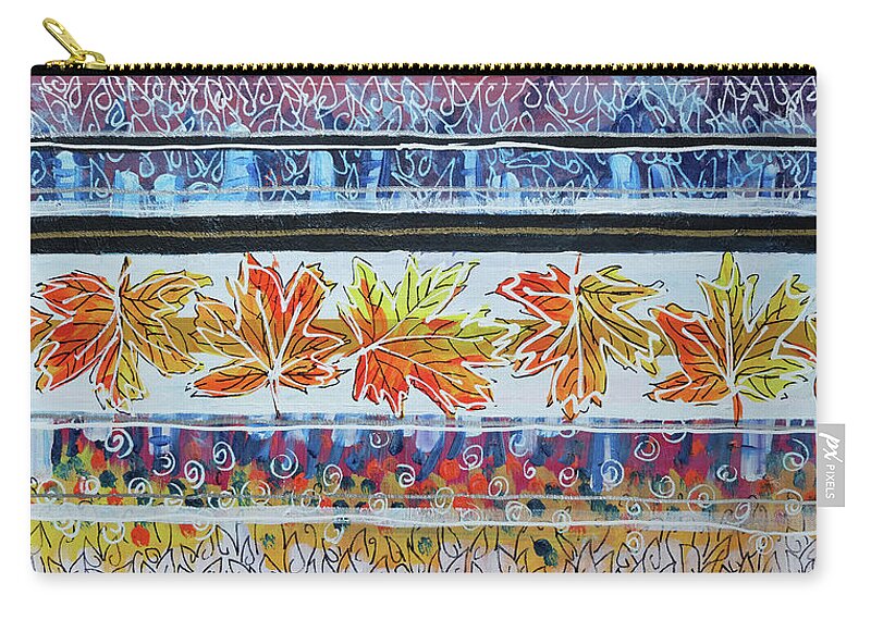 October Zip Pouch featuring the painting October by Laura Hol Art