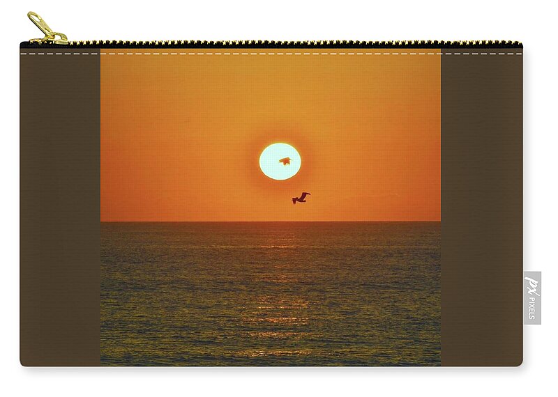 Obx Sunrise Zip Pouch featuring the photograph October Sunrise by Barbara Ann Bell