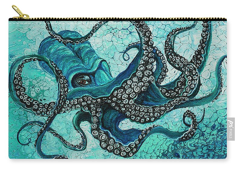 Octopus Carry-all Pouch featuring the painting Octopus by Darice Machel McGuire