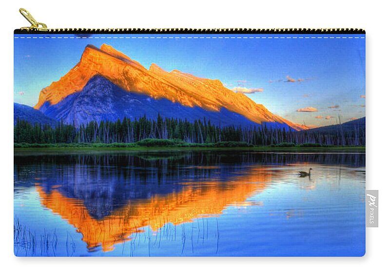 Mountain Zip Pouch featuring the photograph Of Geese and Gods by Scott Mahon