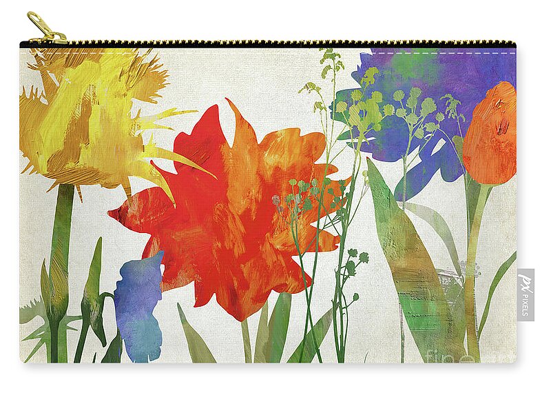 Flowers Zip Pouch featuring the painting Oh But For You by Mindy Sommers