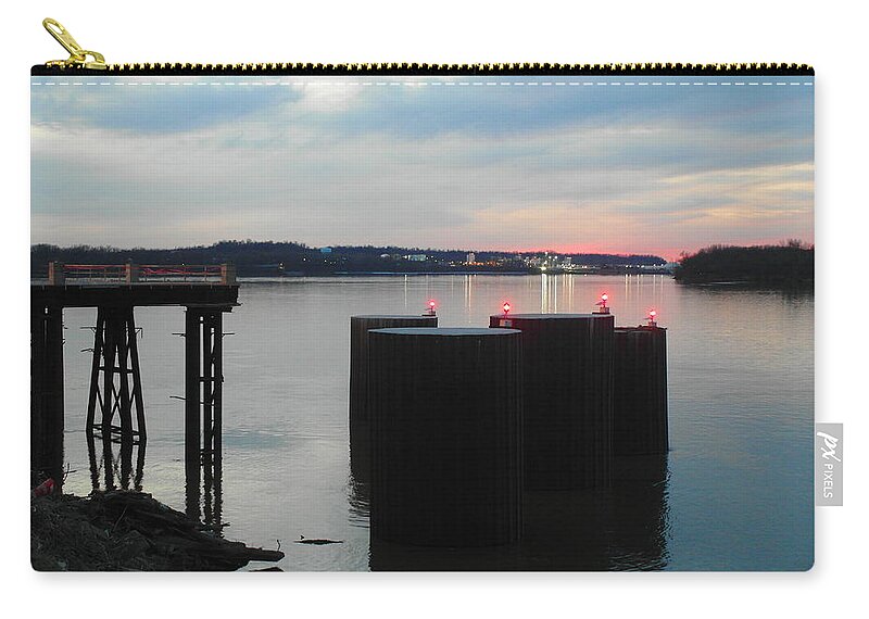 Kentucky Zip Pouch featuring the photograph Ohio River View by Christopher Brown