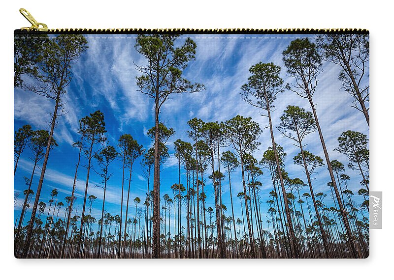 Art Zip Pouch featuring the photograph Okefenokee Sky by Gary Migues