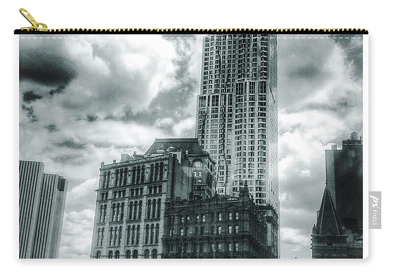 Nyc Zip Pouch featuring the photograph Old and New by Mark Gilman