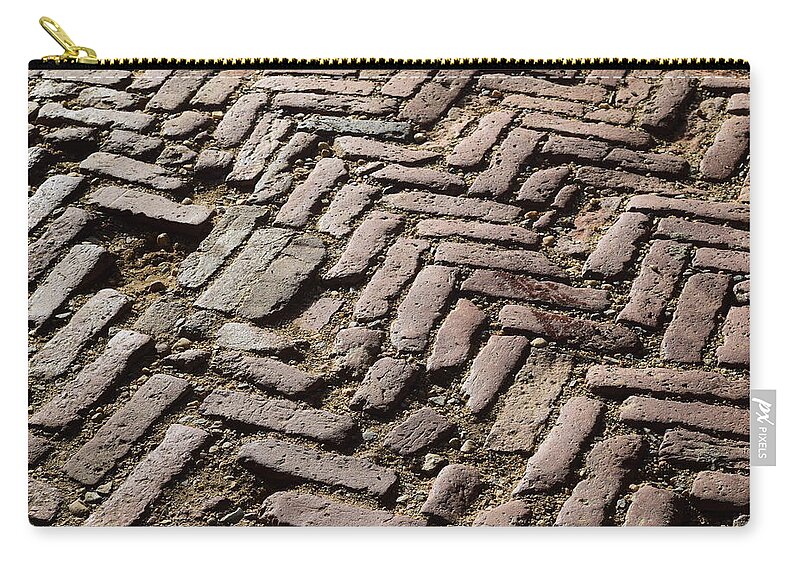 Old Zip Pouch featuring the photograph Old Brick Road by Curtis Krusie