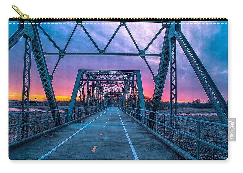 Old Zip Pouch featuring the photograph Old Cedar Sunrise by Doug Wallick