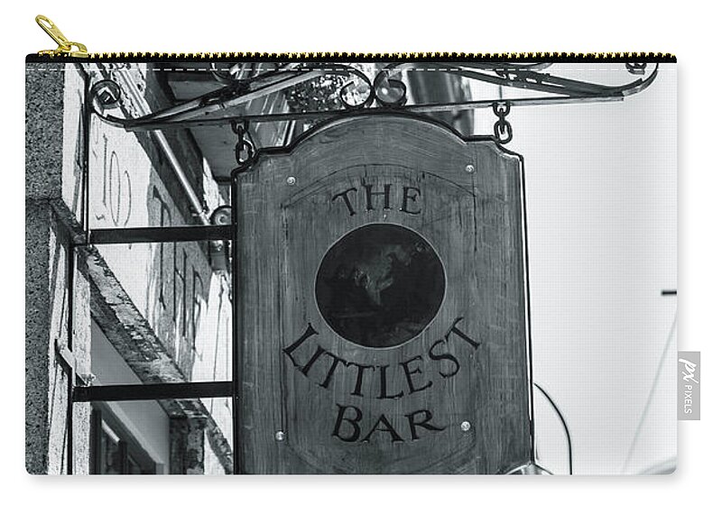 Bar Zip Pouch featuring the photograph Old City Bar sign by Jason Hughes