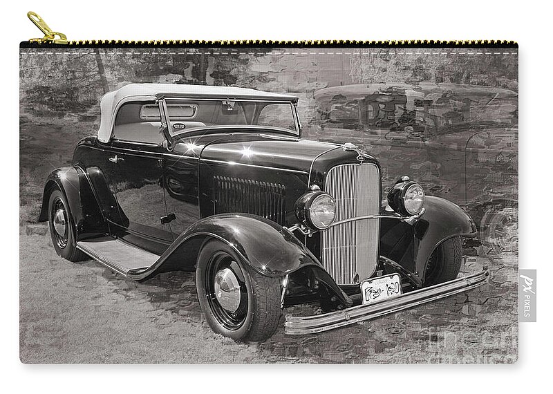 Cars Zip Pouch featuring the photograph Old Convertible by Randy Harris