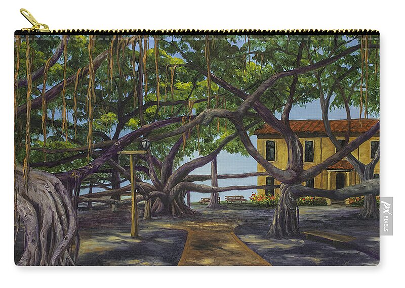 Landscape Carry-all Pouch featuring the painting Old Courthouse Maui by Darice Machel McGuire