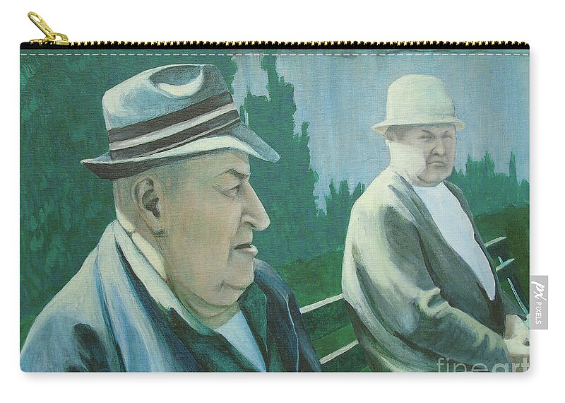 Friend Zip Pouch featuring the painting Old Friends by Susan Lafleur