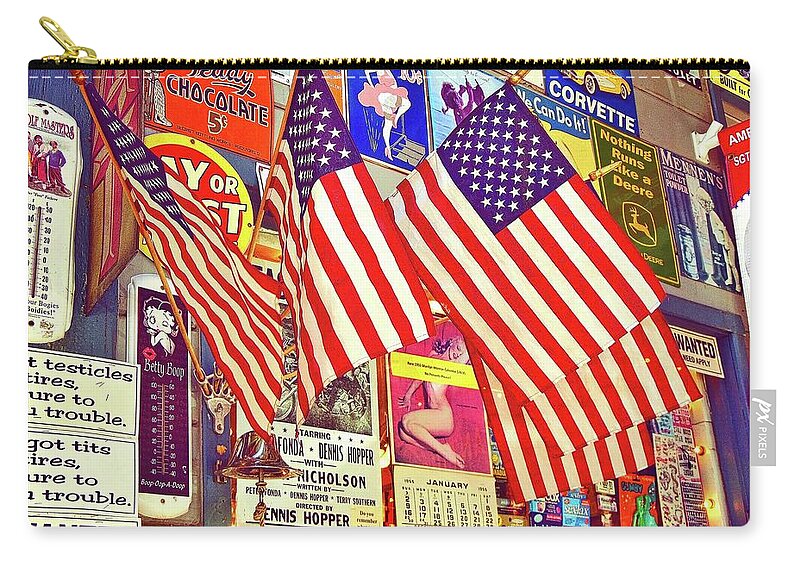 American Flag Zip Pouch featuring the photograph Old Glory by Joan Reese
