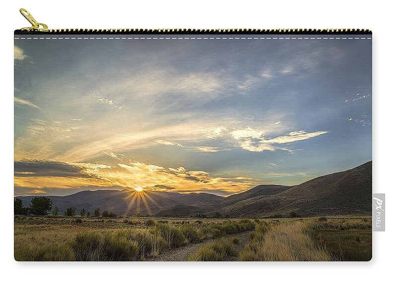 Andscape Zip Pouch featuring the photograph Old Gravel Road by Maria Coulson