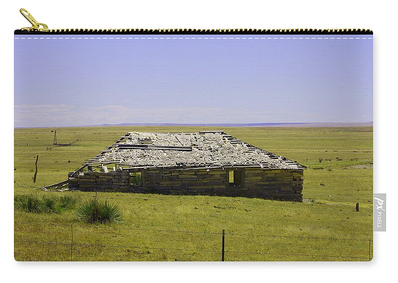 Homestead Zip Pouch featuring the photograph Old Homestead by Tommy Anderson