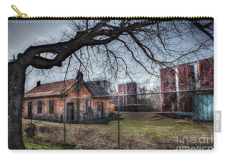 Architecture Zip Pouch featuring the digital art Old Industry by Dan Stone