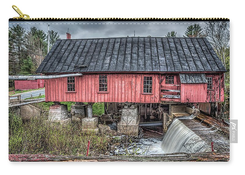 Architecture Zip Pouch featuring the photograph Old Mill Boards by Richard Bean