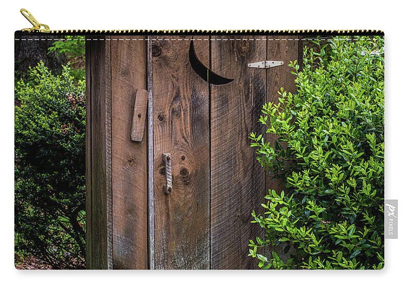 White Outhouse Zip Pouch featuring the photograph Old Outhouse by Paul Freidlund