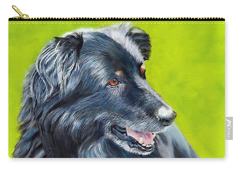 Dog Carry-all Pouch featuring the painting Old Shep by John Neeve