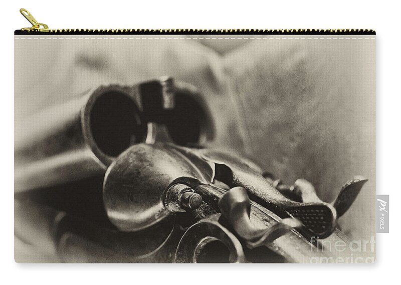 Shotgun Zip Pouch featuring the photograph Old Shotgun by Wilma Birdwell