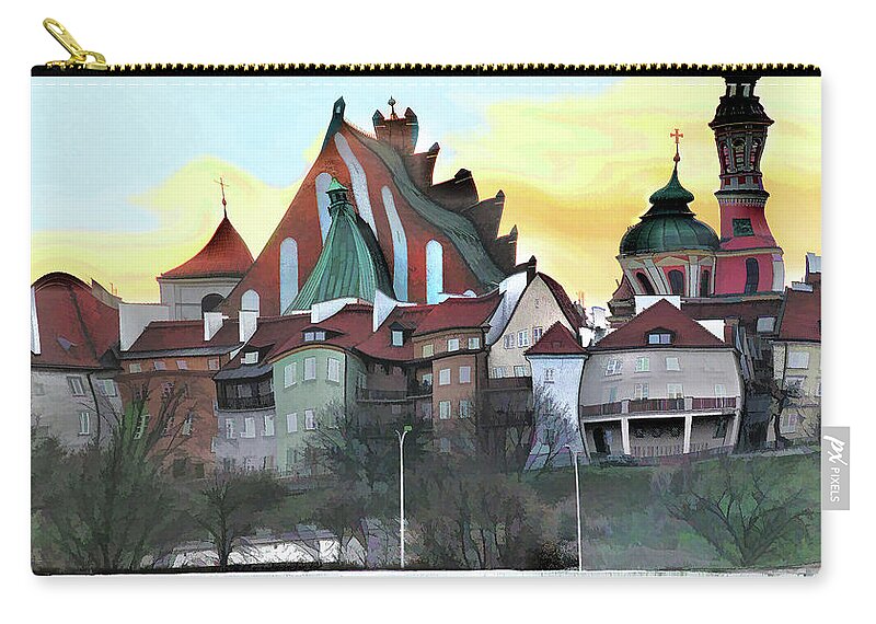  Zip Pouch featuring the photograph Old Town in Warsaw # 16 1/4 by Aleksander Rotner