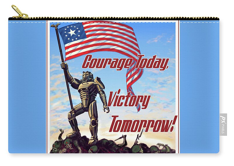 Old Zip Pouch featuring the photograph Courage Today, Victory Tomorrow by Doc Braham