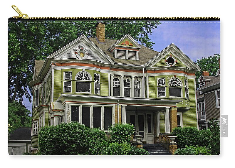 Old West End Zip Pouch featuring the photograph Old West End Green 14- II by Michiale Schneider