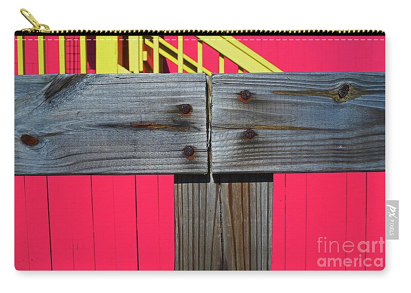 Design Zip Pouch featuring the photograph Old Wood Pinked Out by George D Gordon III